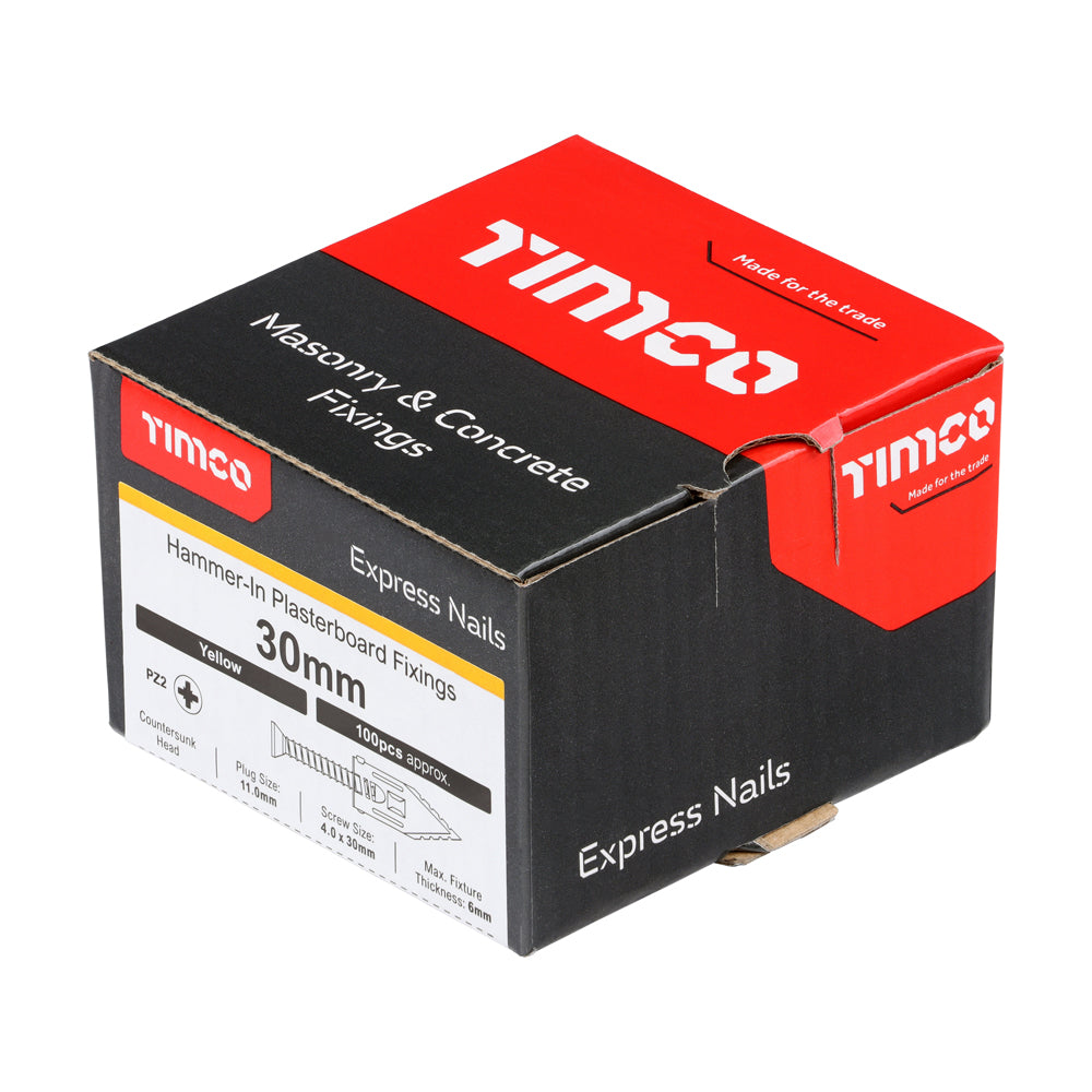 TIMCO Plasterboard Hammer-In Fixings - 4 x 30mm - Image
