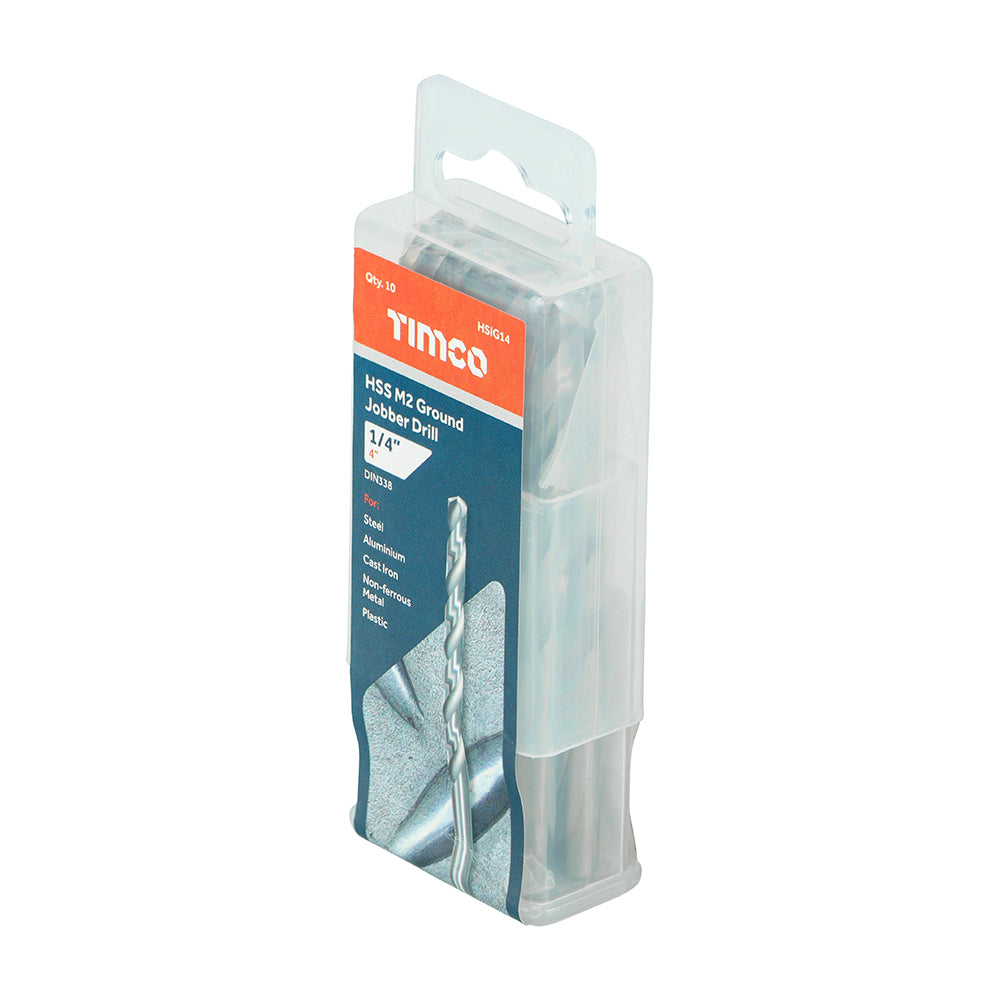 TIMCO Ground Jobber Drills HSS M2 - 1/4" - Image