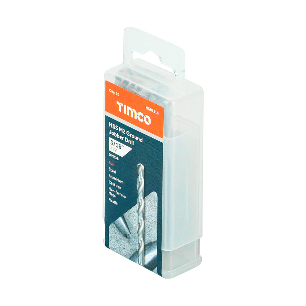 TIMCO Ground Jobber Drills HSS M2 - 3/16" - Image