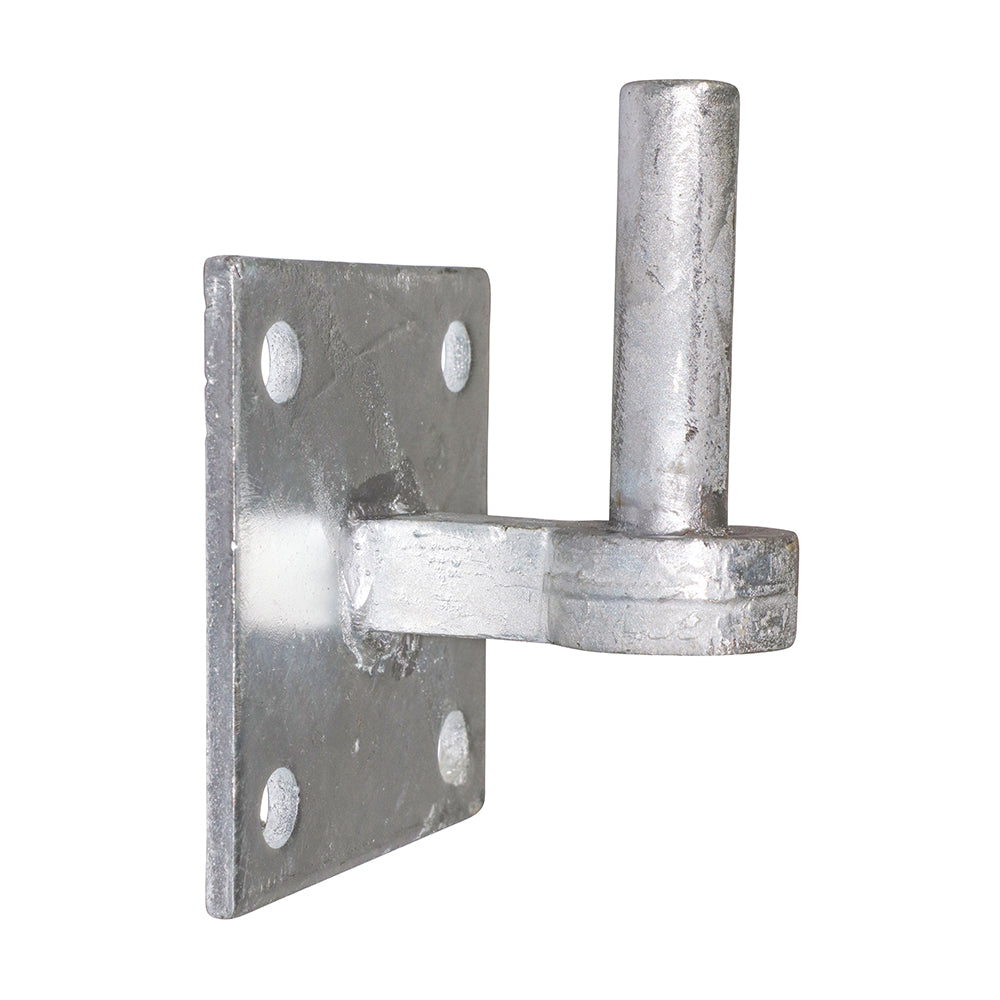 TIMCO Gate Hinge Hook on Square Plate Hot Dipped Galvanised - 19mm - Image