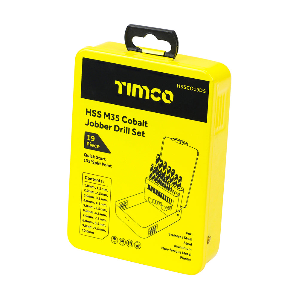 TIMCO Ground Jobber Drills Set Cobalt M35 - 19pcs - Image
