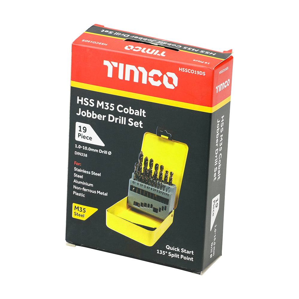 TIMCO Ground Jobber Drills Set Cobalt M35 - 19pcs - Image