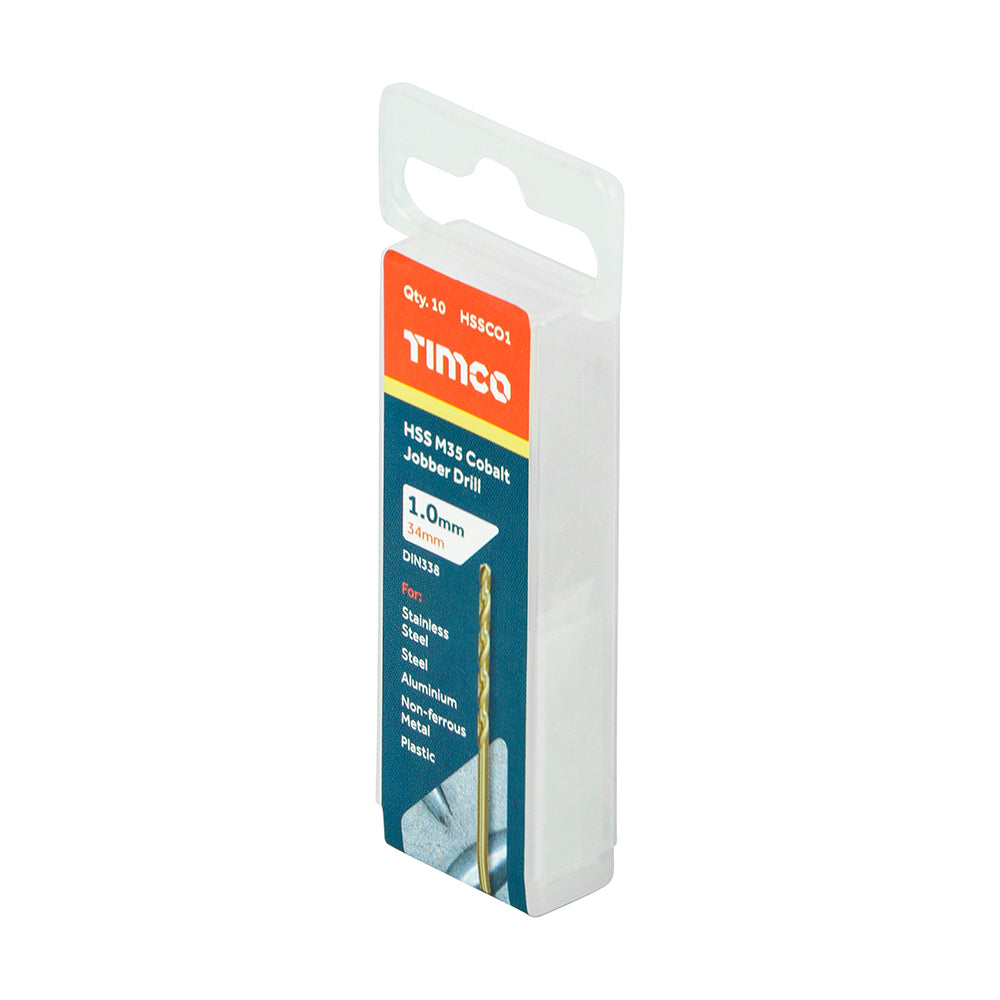 TIMCO Ground Jobber Drills - Cobalt M35 - 1.0mm - Image