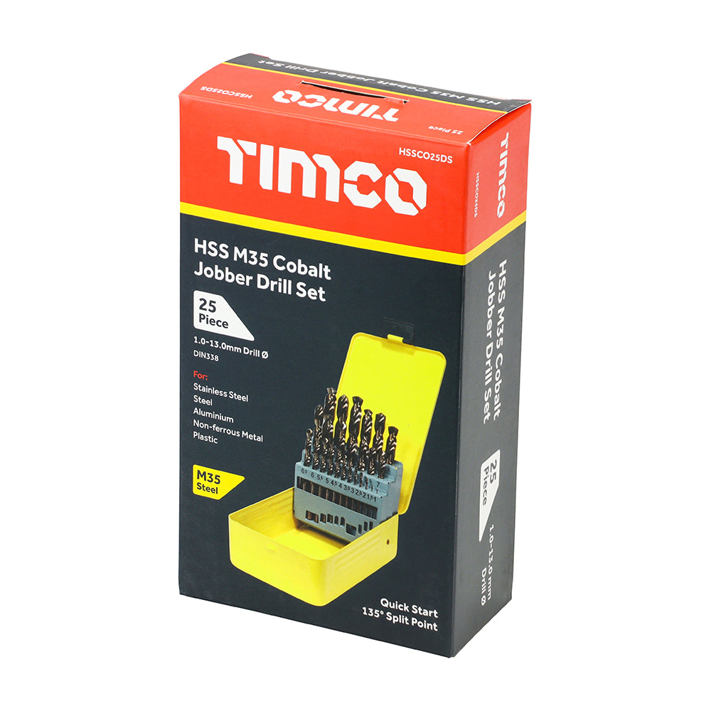 TIMCO Ground Jobber Drills Set Cobalt M35 - 25pcs - Image