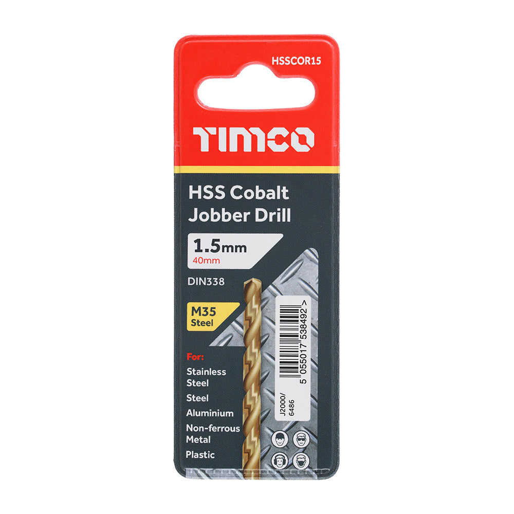 TIMCO Ground Jobber Drills - Cobalt M35 - 1.5mm - Image