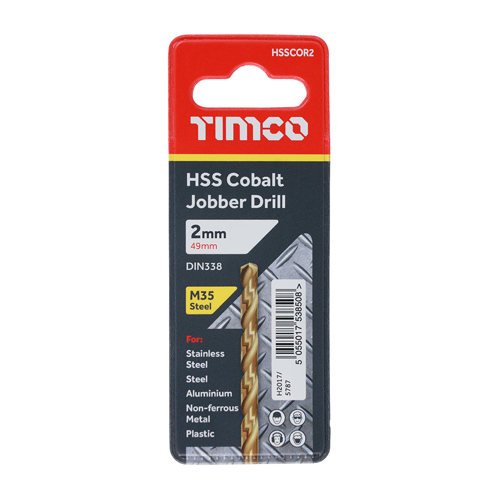 TIMCO Ground Jobber Drills - Cobalt M35 - 2.0mm - Image