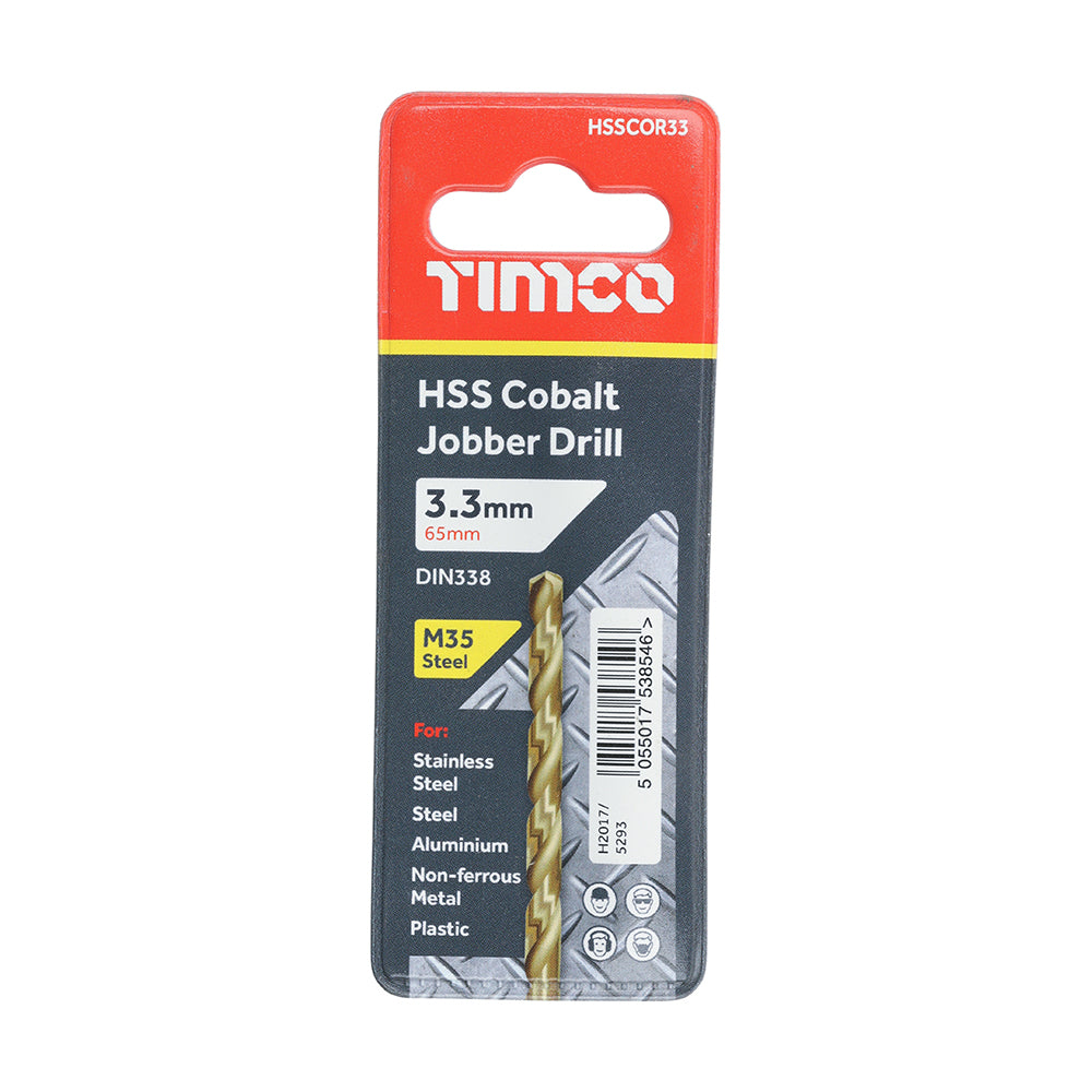 TIMCO Ground Jobber Drills - Cobalt M35 - 3.3mm - Image