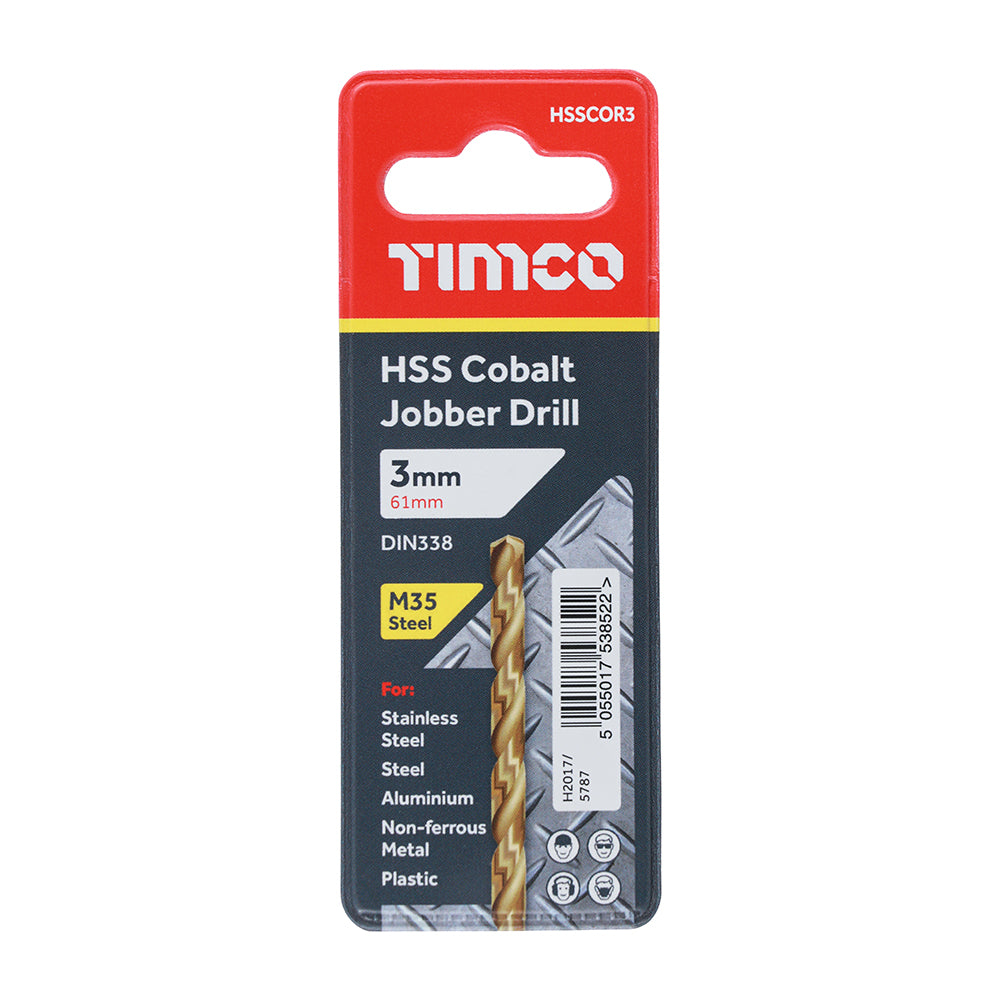 TIMCO Ground Jobber Drills - Cobalt M35 - 3.0mm - Image