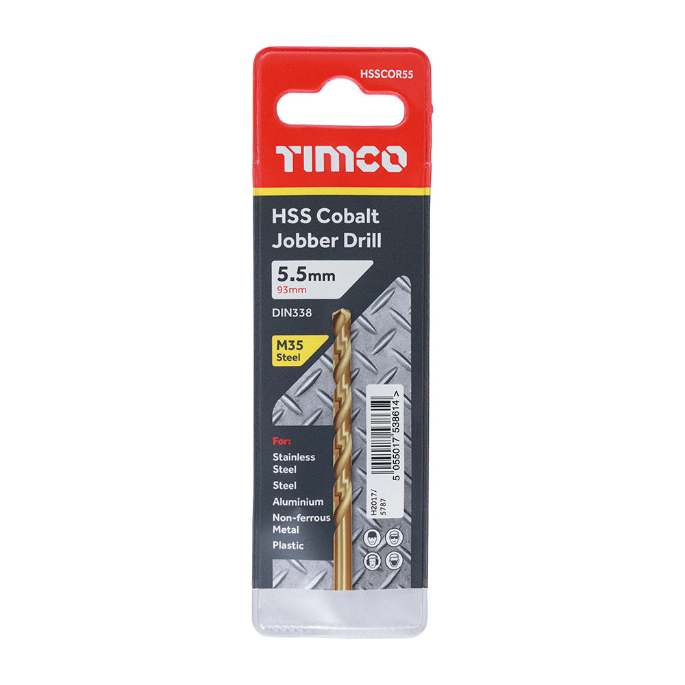 TIMCO Ground Jobber Drills - Cobalt M35 - 5.5mm - Image