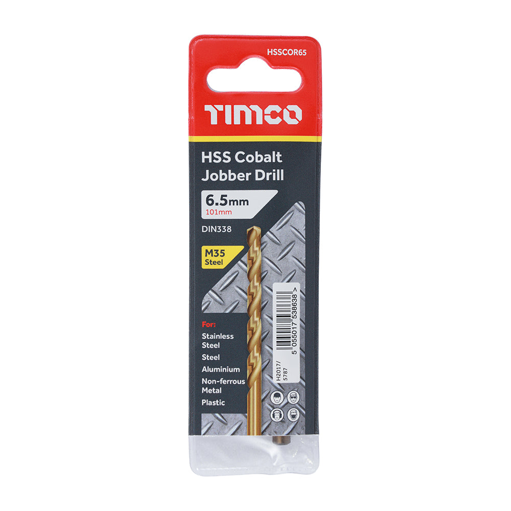 TIMCO Ground Jobber Drills - Cobalt M35 - 6.5mm - Image