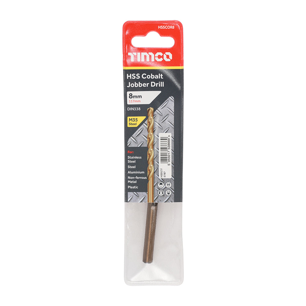 TIMCO Ground Jobber Drills - Cobalt M35 - 8.0mm - Image