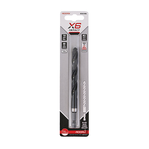 TIMCO X6 HSS Impact Drill Bits - 10.0mm - Image