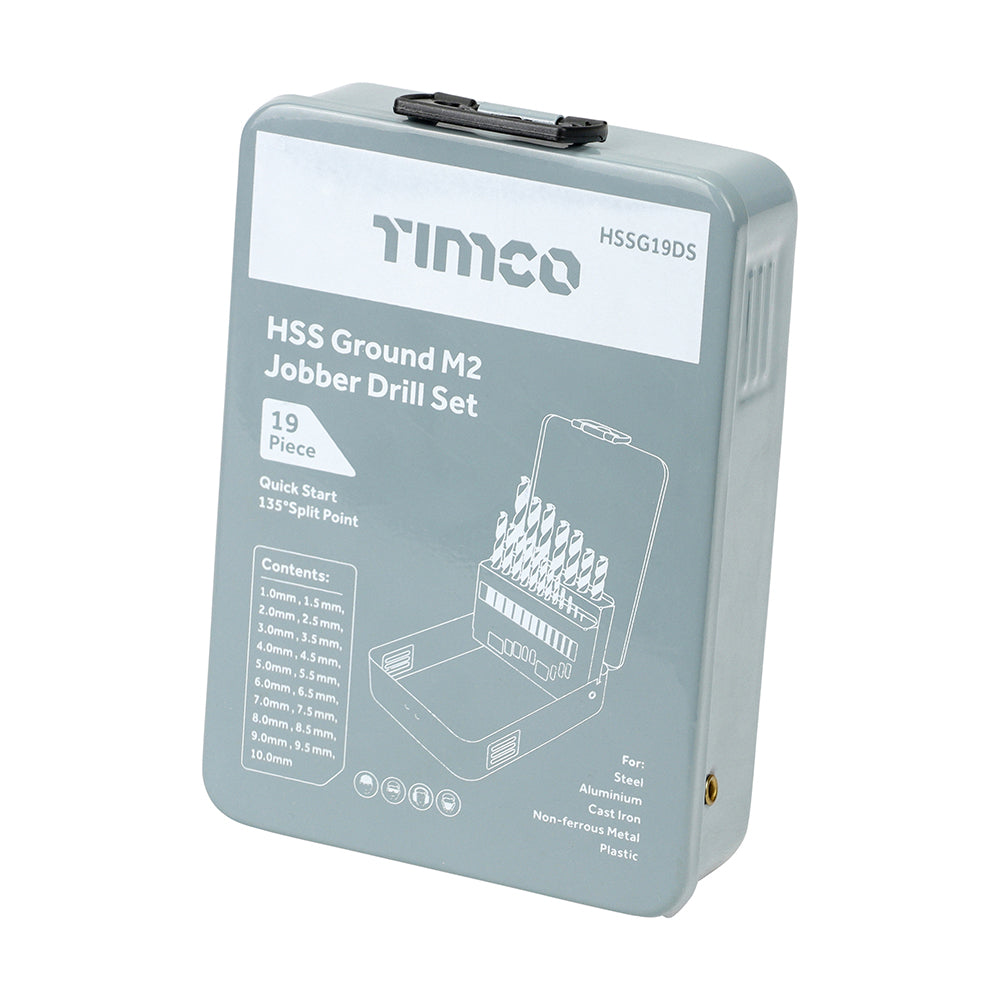 TIMCO Ground Jobber Drills Set HSS - 19pcs - Image