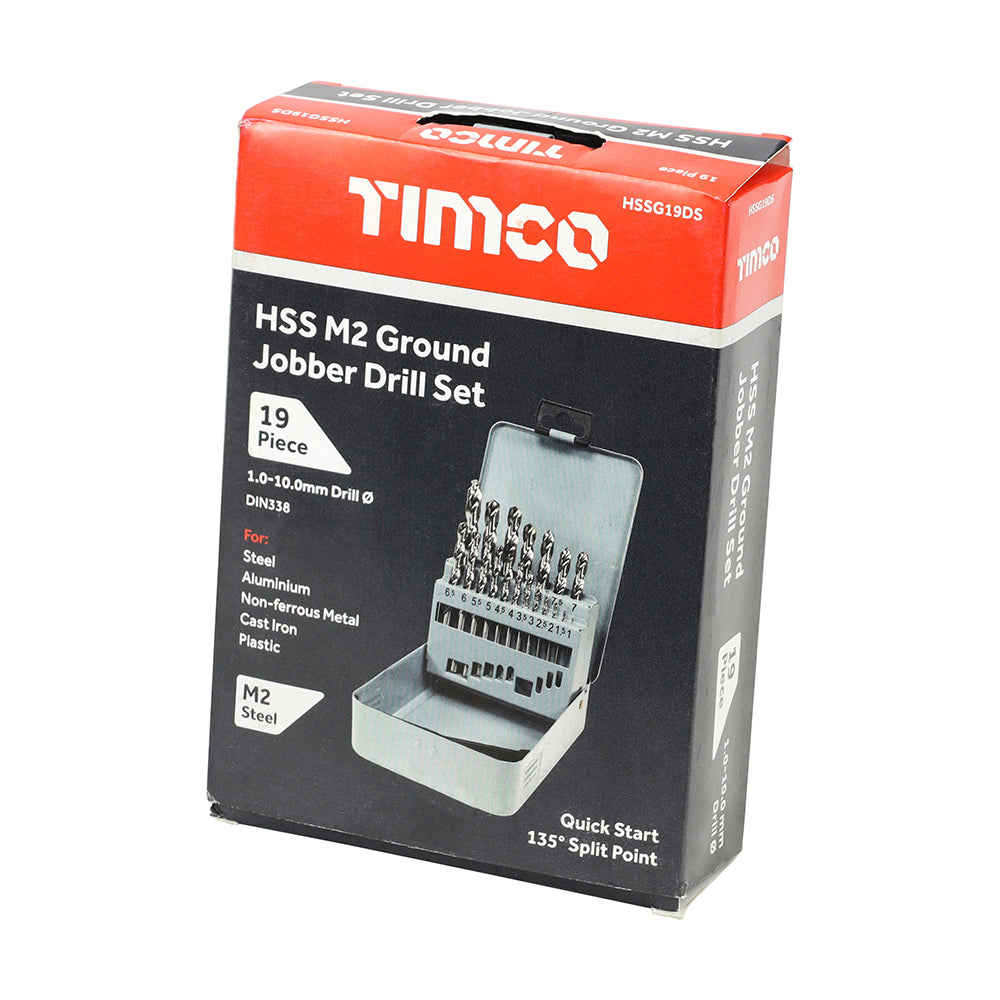 TIMCO Ground Jobber Drills Set HSS - 19pcs - Image