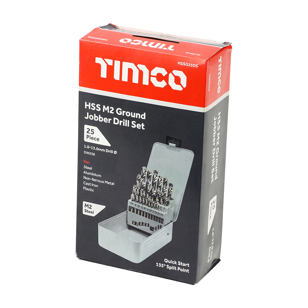 TIMCO Ground Jobber Drills Set HSS - 25pcs - Image