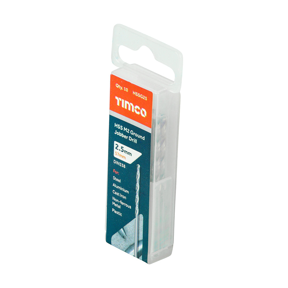 TIMCO Ground Jobber Drills HSS M2 - 2.5mm - Image