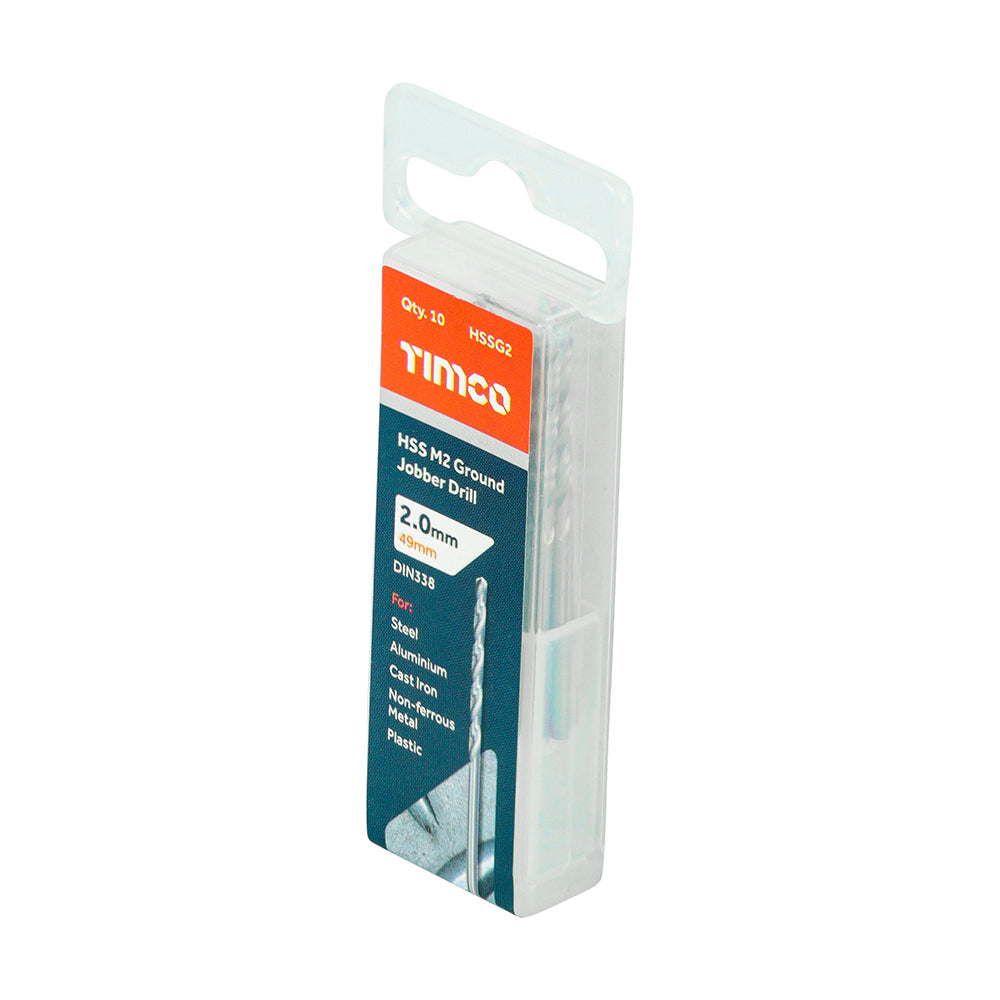 TIMCO Ground Jobber Drills HSS M2 - 2.0mm - Image