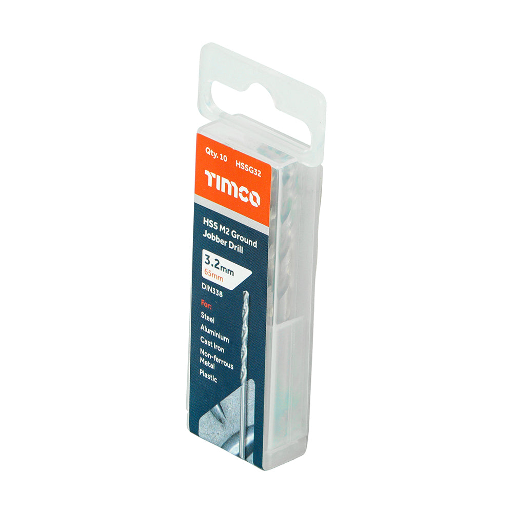 TIMCO Ground Jobber Drills HSS M2 - 3.2mm - Image