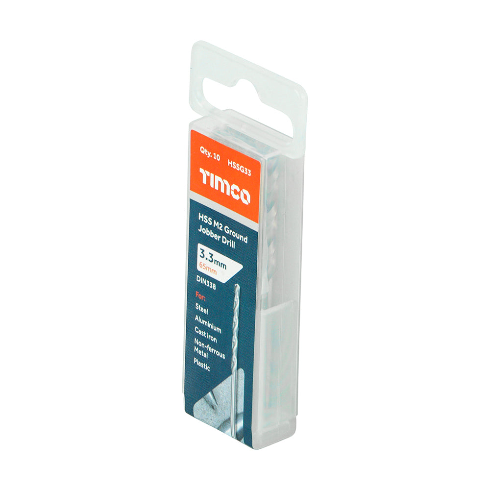 TIMCO Ground Jobber Drills HSS M2 - 3.3mm - Image