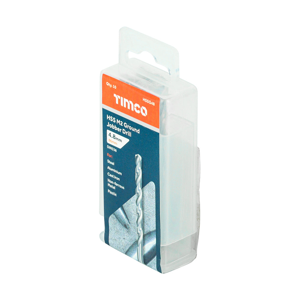 TIMCO Ground Jobber Drills HSS M2 - 4.8mm - Image