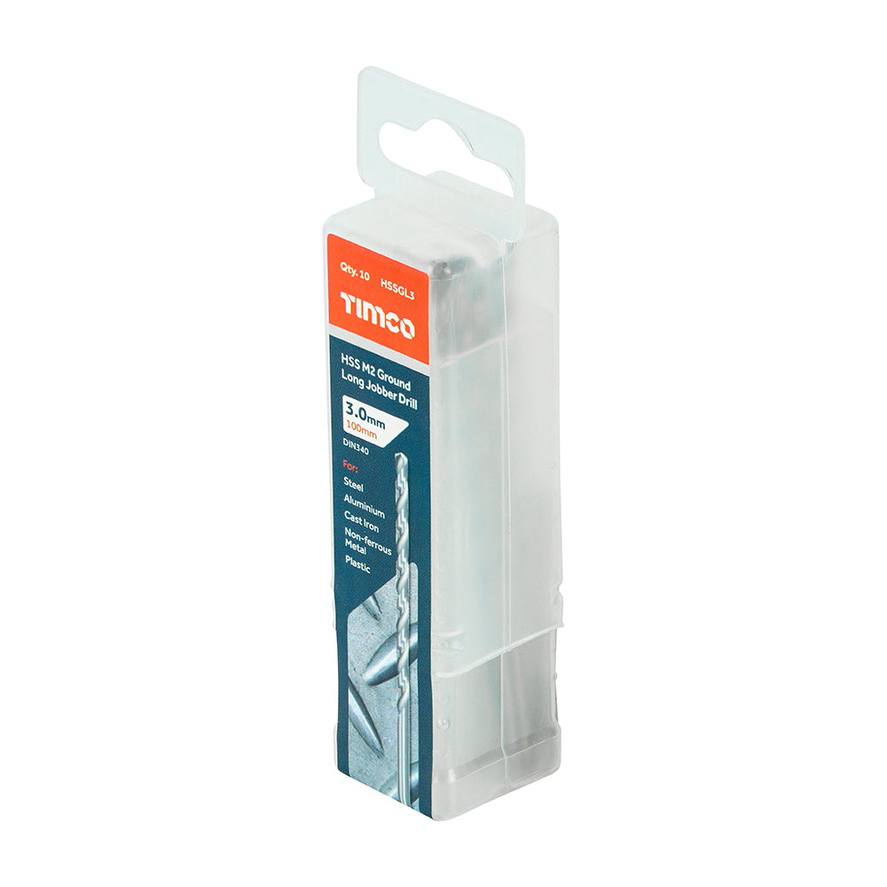 TIMCO Ground Long Jobber Drills HSS M2 - 3.0mm - Image