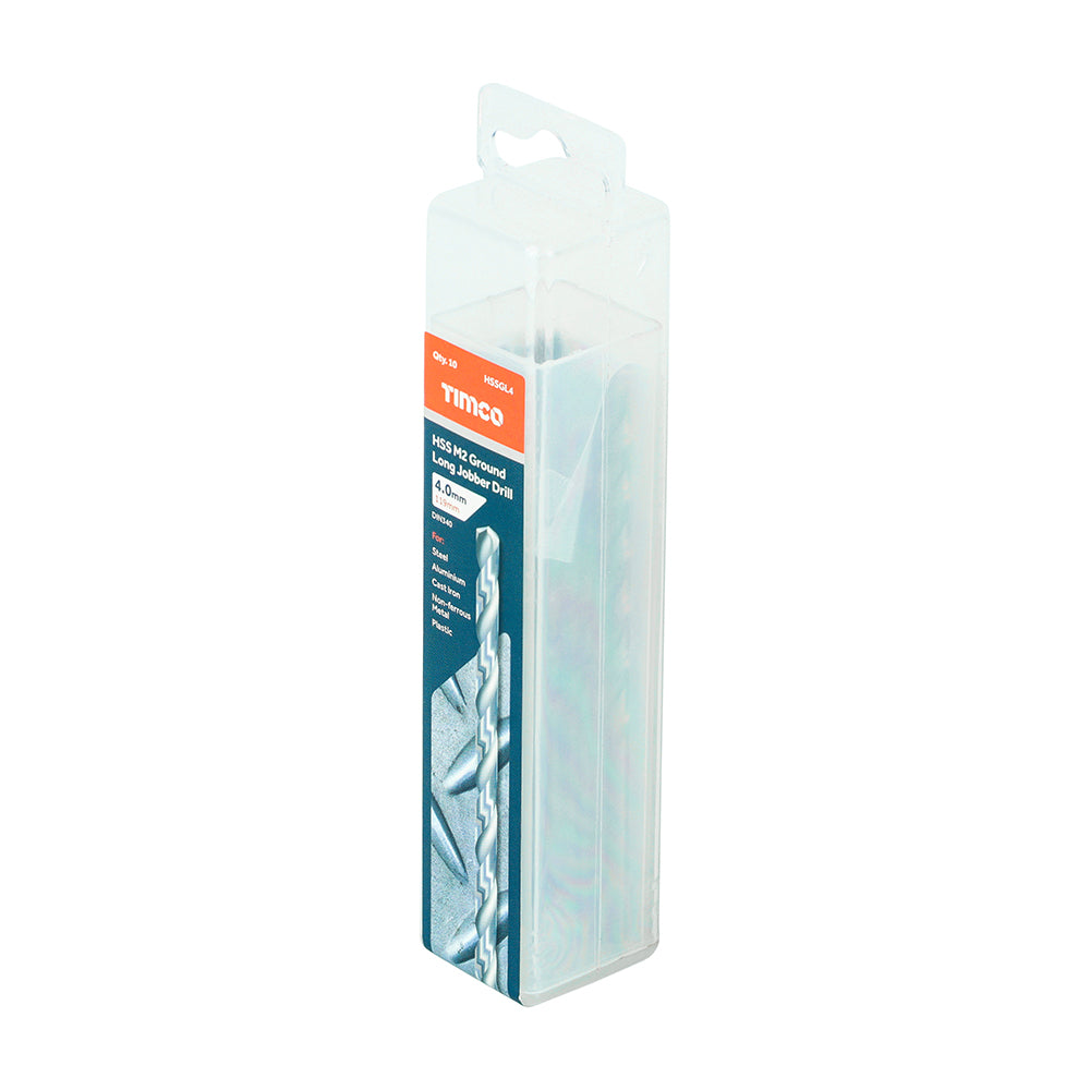 TIMCO Ground Long Jobber Drills HSS M2 - 4.0mm - Image
