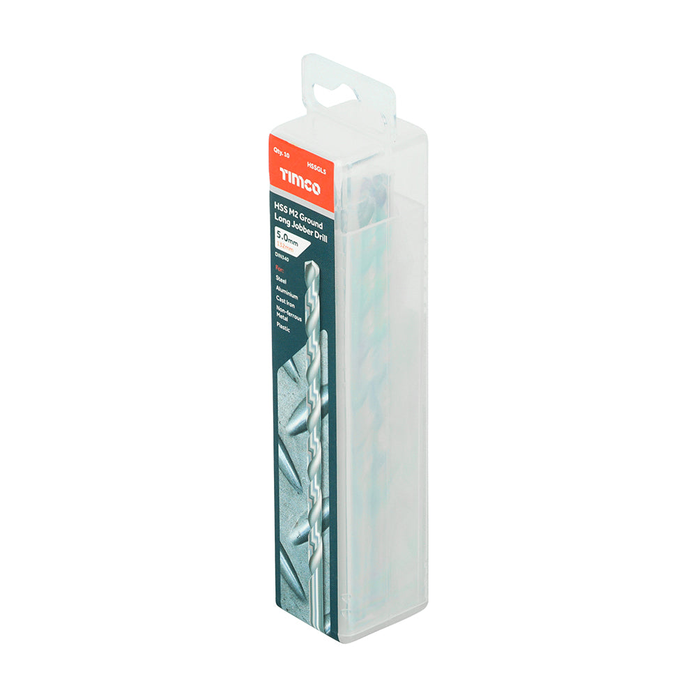 TIMCO Ground Long Jobber Drills HSS M2 - 5.0mm - Image