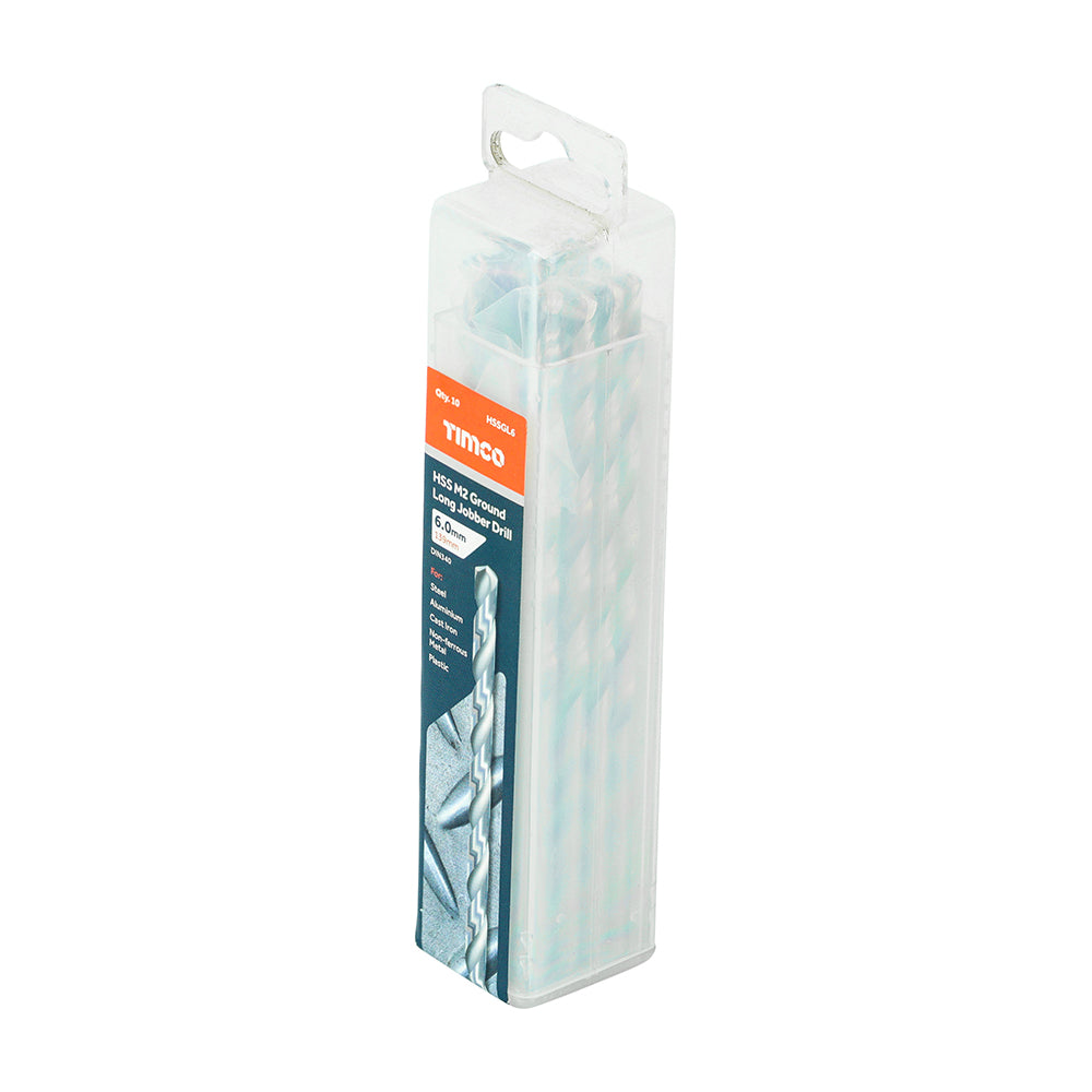 TIMCO Ground Long Jobber Drills HSS M2 - 6.0mm - Image