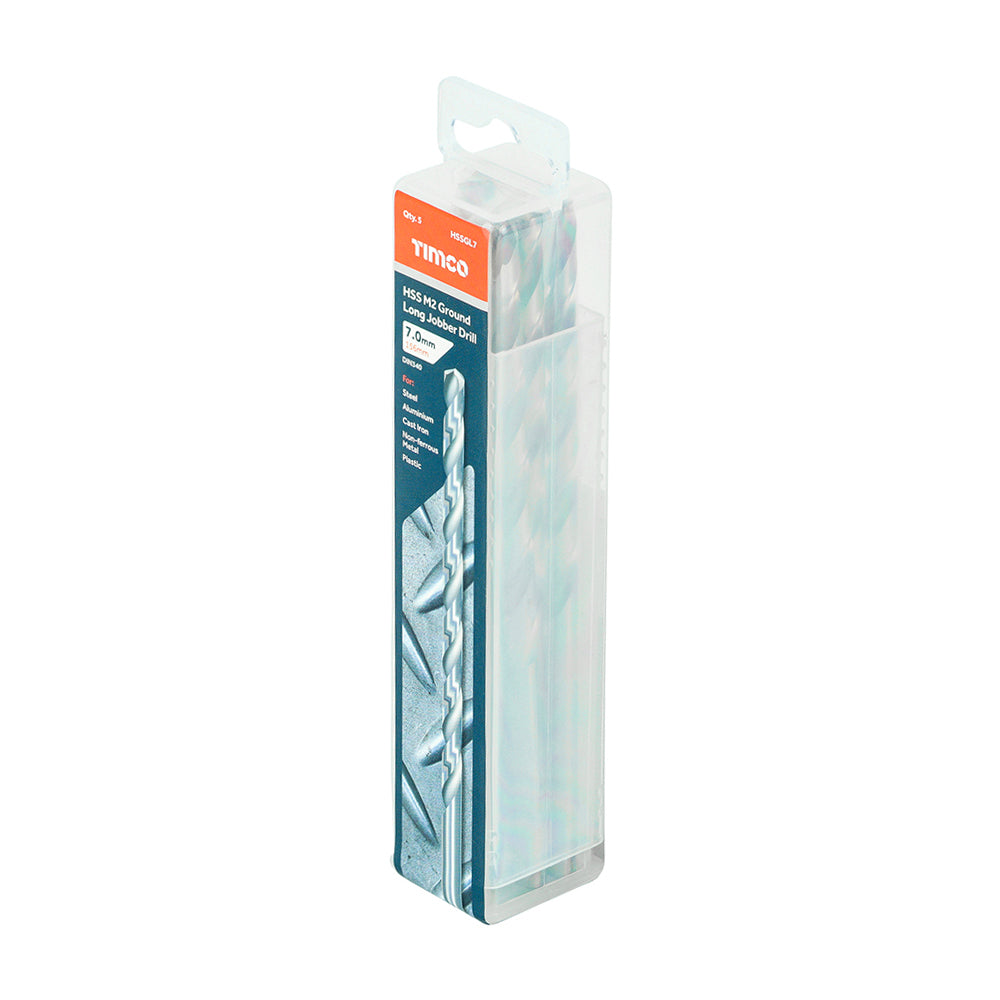 TIMCO Ground Long Jobber Drills HSS M2 - 7.0mm - Image