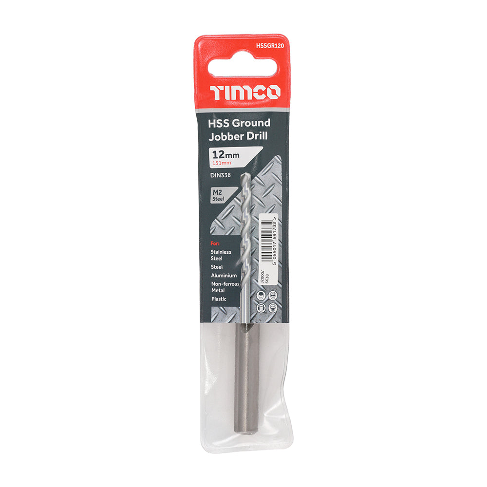 TIMCO Ground Jobber Drills HSS M2 - 12.0mm - Image