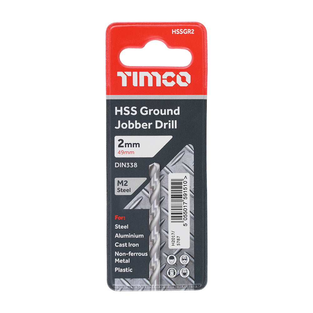 TIMCO Ground Jobber Drills HSS M2 - 2.0mm - Image