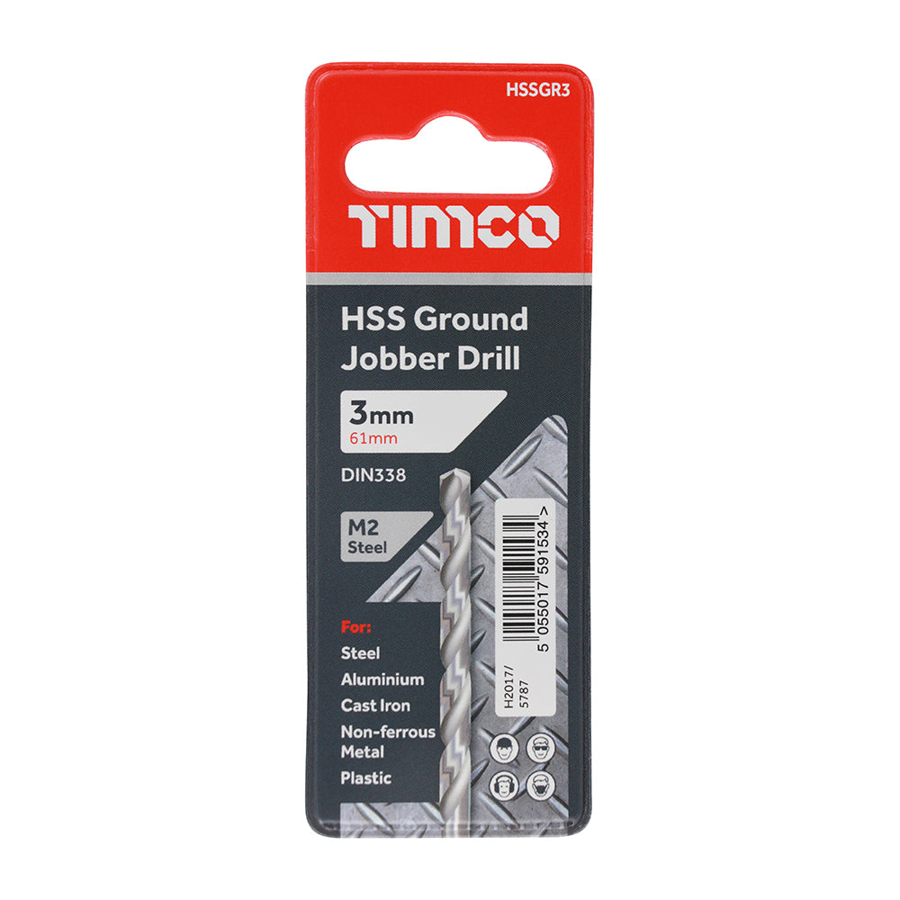 TIMCO Ground Jobber Drills HSS M2 - 3.0mm - Image