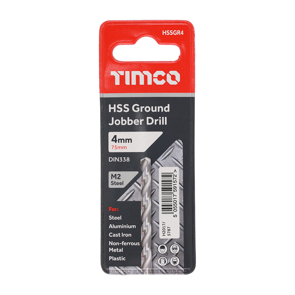 TIMCO Ground Jobber Drills HSS M2 - 4.0mm - Image