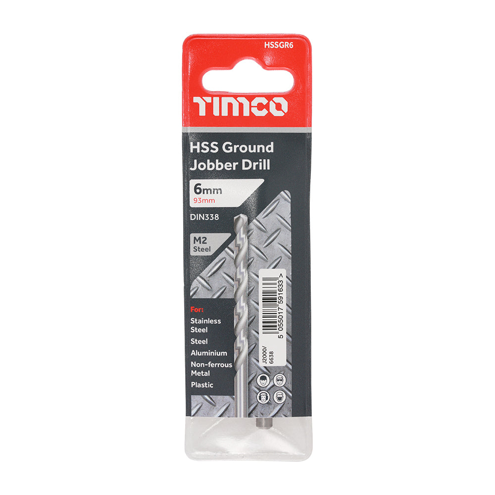 TIMCO Ground Jobber Drills HSS M2 - 6.0mm - Image