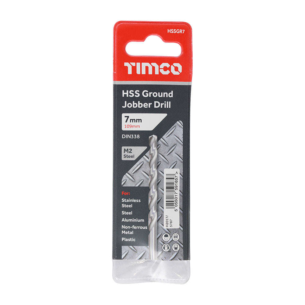 TIMCO Ground Jobber Drills HSS M2 - 7.0mm - Image