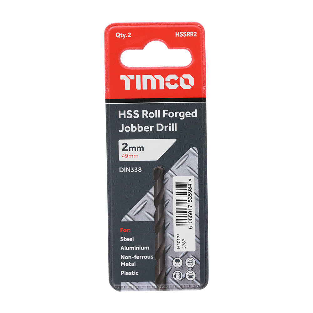 TIMCO Roll Forged Jobber Drills HSS - 2.0mm - Image