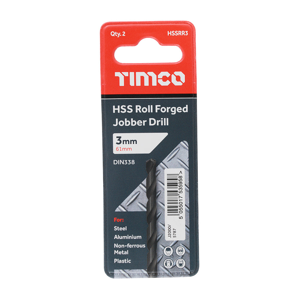 TIMCO Roll Forged Jobber Drills HSS - 3.0mm - Image
