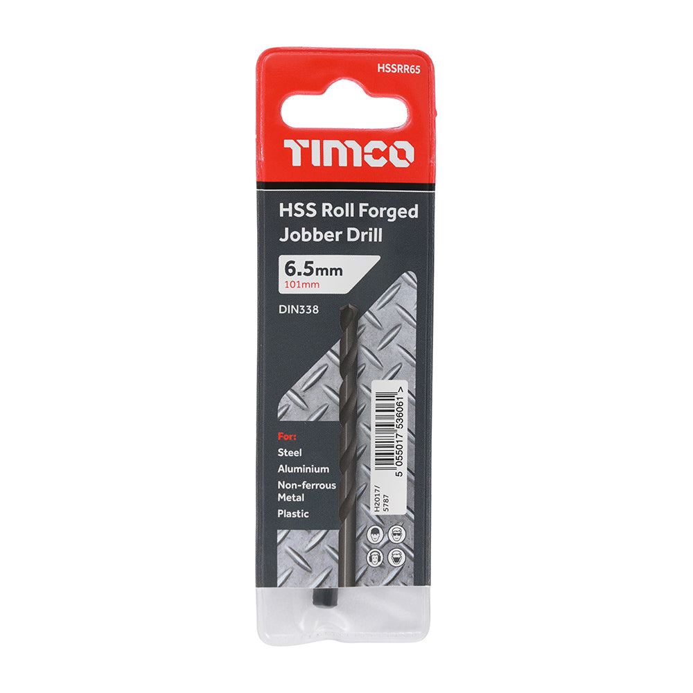 TIMCO Roll Forged Jobber Drills HSS - 6.5mm - Image