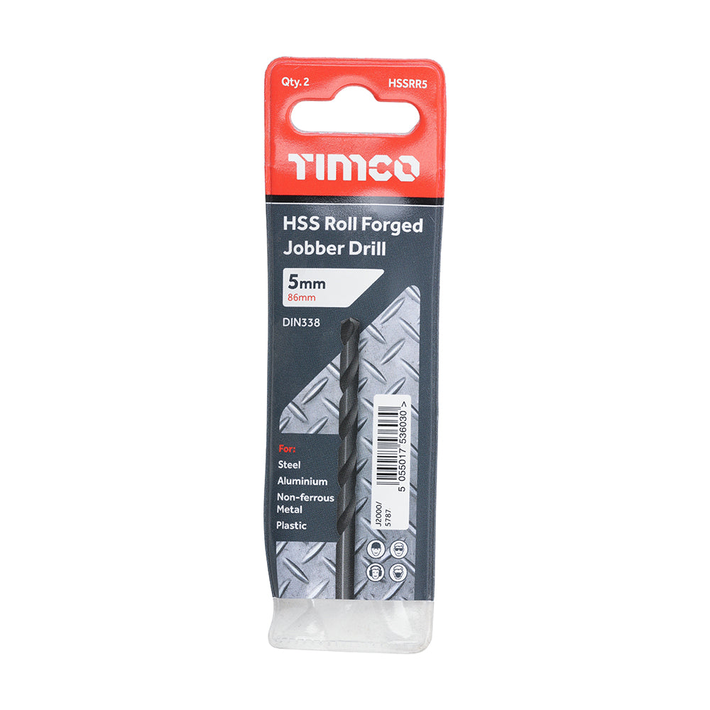 TIMCO Roll Forged Jobber Drills HSS - 5.0mm - Image
