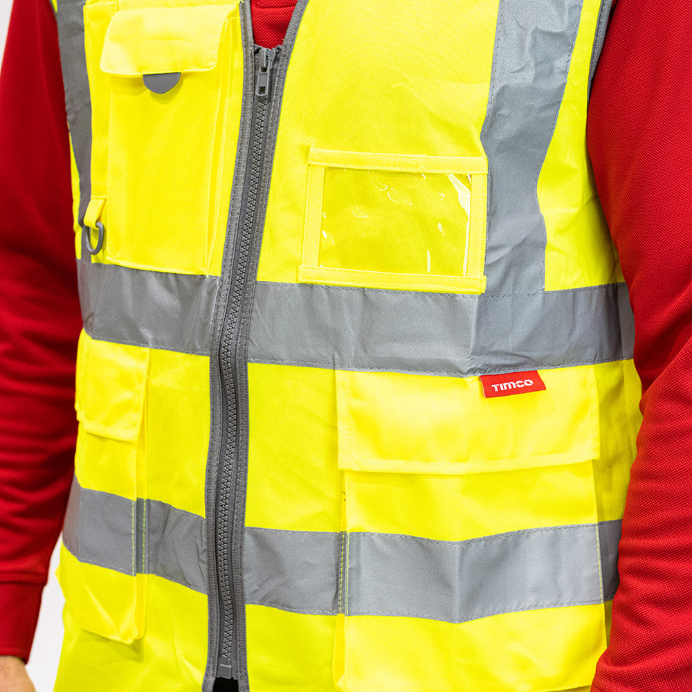 TIMCO Hi-Visibility Executive Vest Yellow - XXX Large - Image