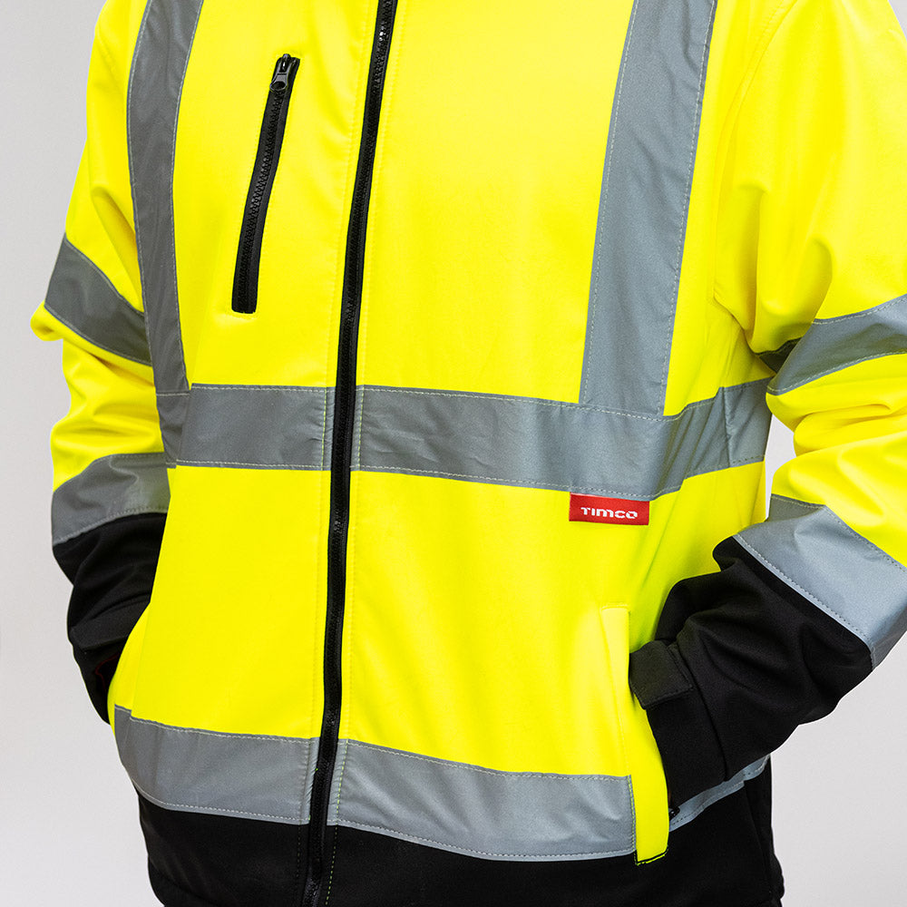 TIMCO Hi-Visibility Softshell Jacket - XX Large - Image