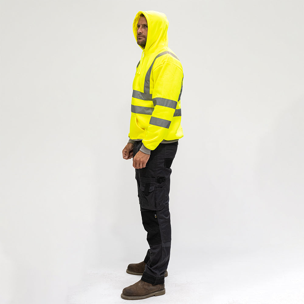 TIMCO Hi-Visibility Sweatshirt with Hood Yellow - Large - Image