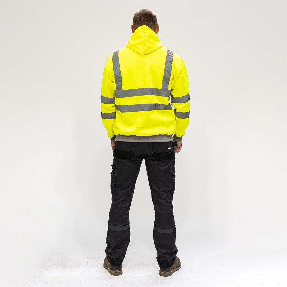 TIMCO Hi-Visibility Sweatshirt with Hood Yellow - Large - Image