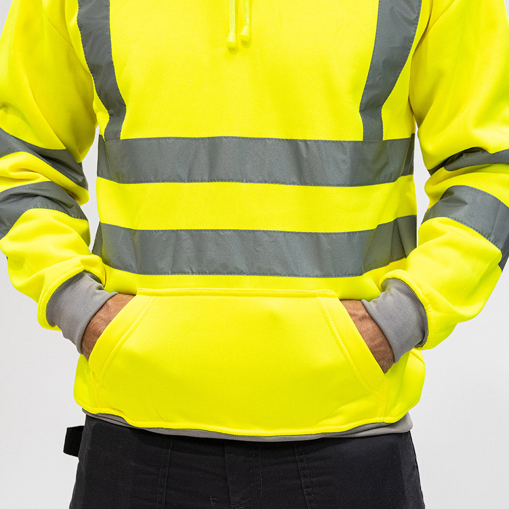 TIMCO Hi-Visibility Sweatshirt with Hood Yellow - Small - Image