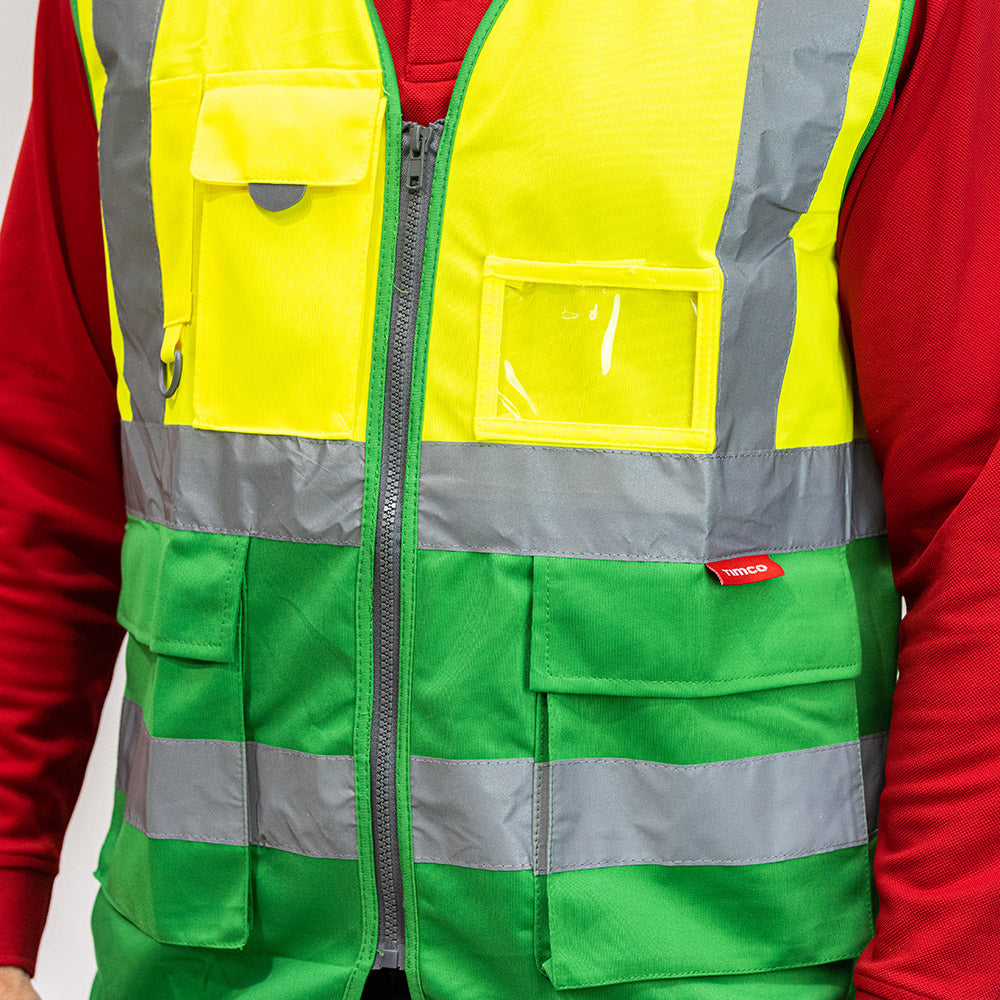TIMCO Hi-Visibility Executive Vest Yellow & Green - Small