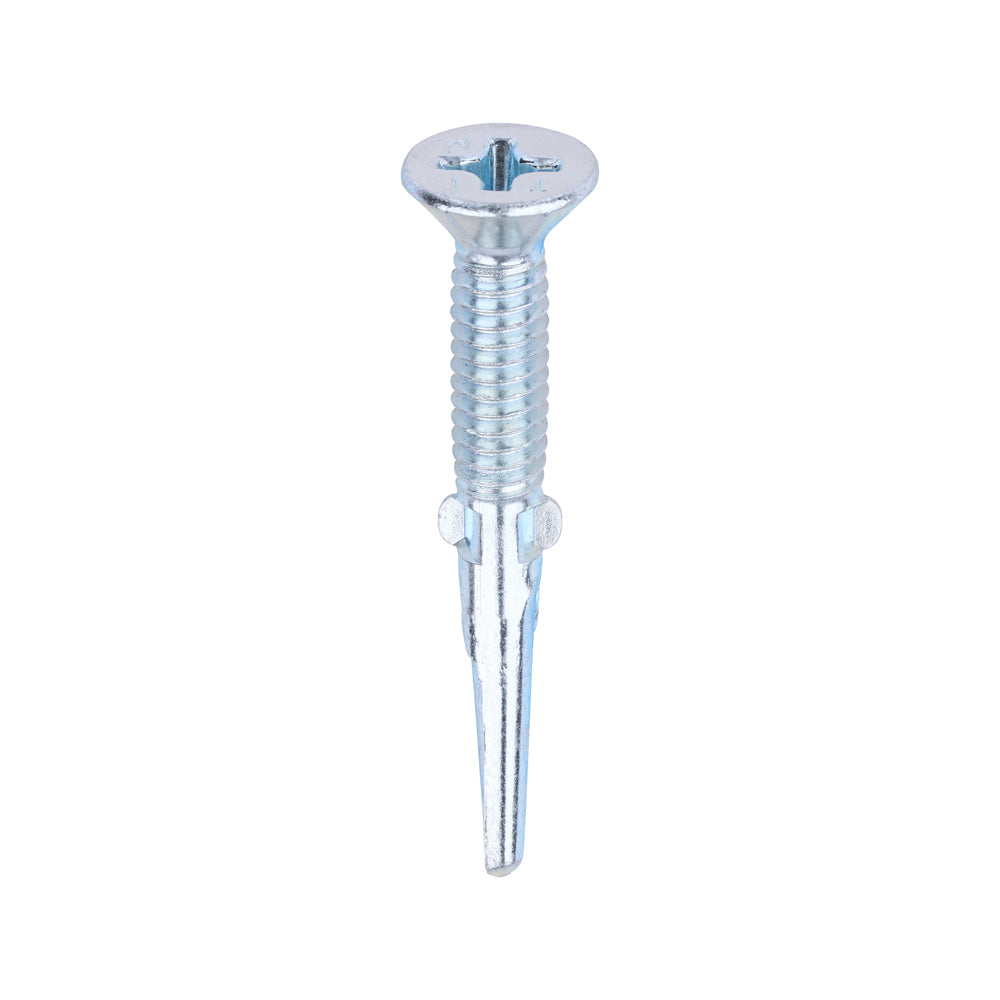 TIMCO Self-Drilling Wing-Tip Steel to Timber Heavy Section Silver Screws - 5.5 x 45 - Image