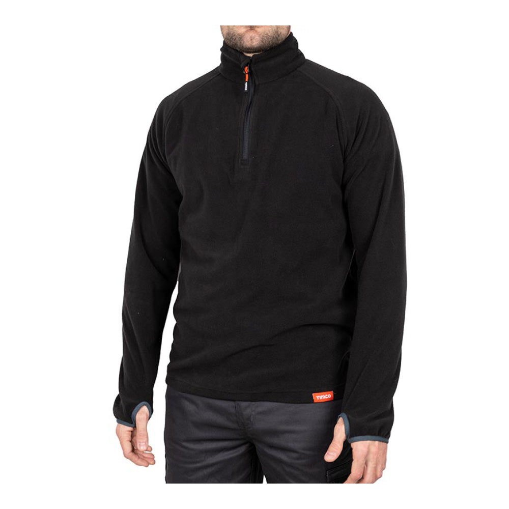 TIMCO Half Zip Overhead Fleece -Black - X Large - Image