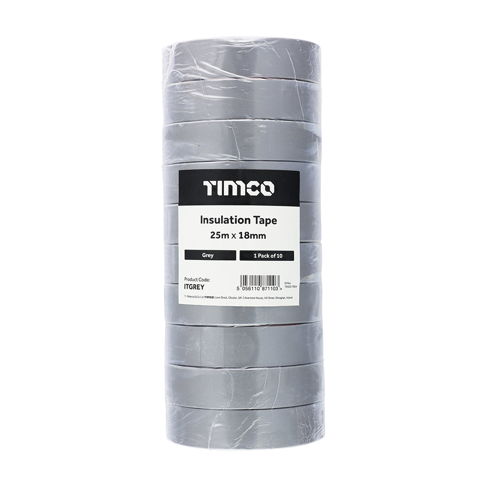 TIMCO PVC Insulation Tape Grey - 25m x 18mm - Image
