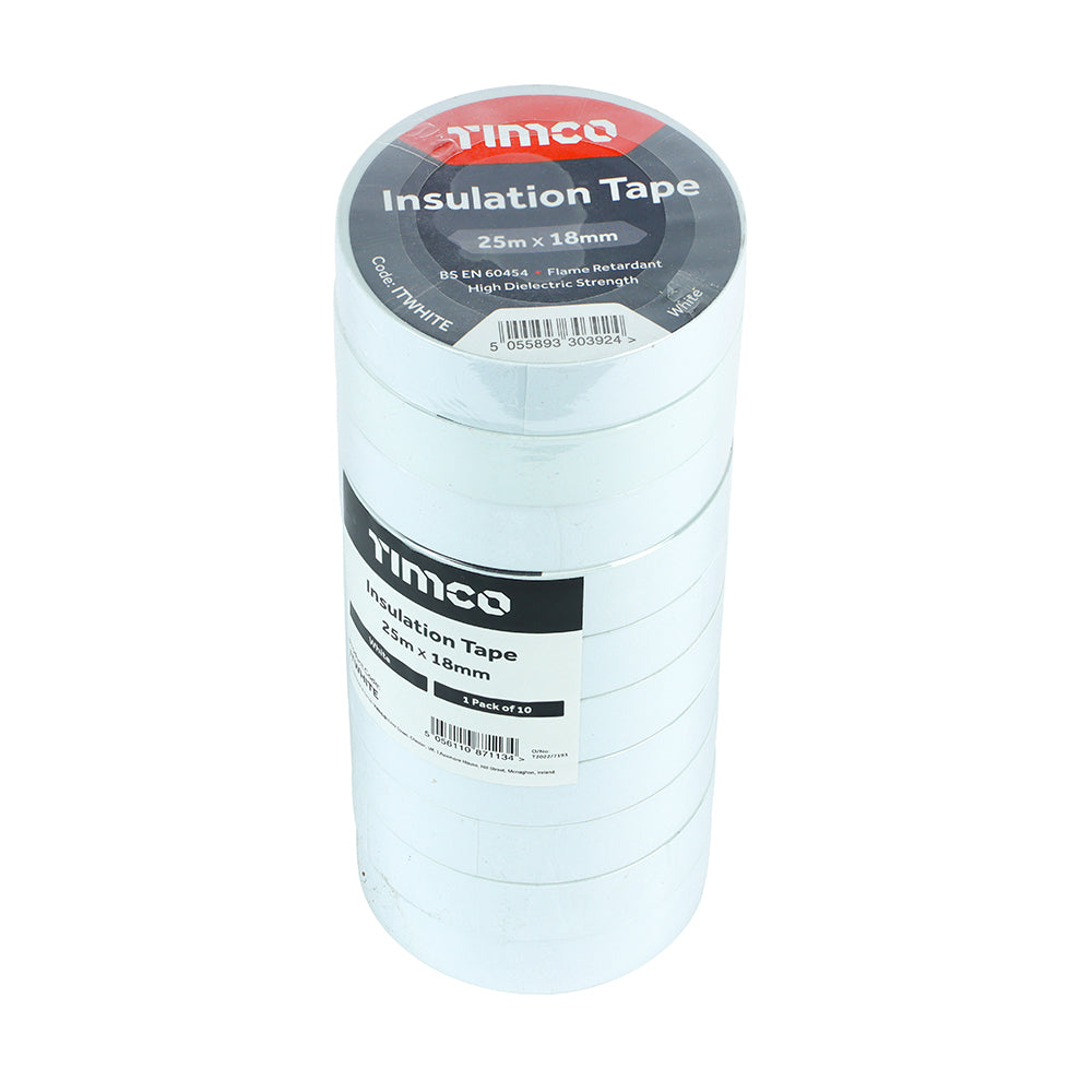 TIMCO PVC Insulation Tape White - 25m x 18mm - Image