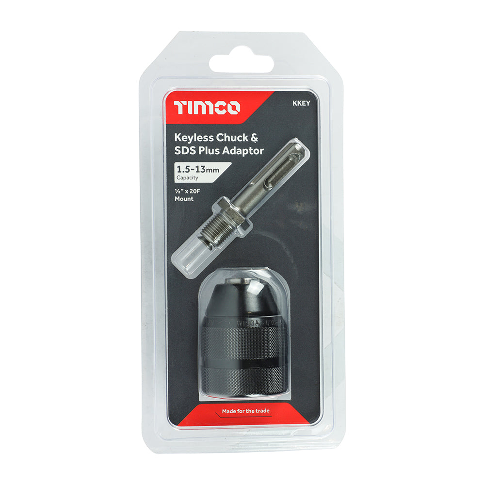 TIMCO 1/2" Keyless Chuck & SDS Plus Adaptor Set - 1/2" - Image